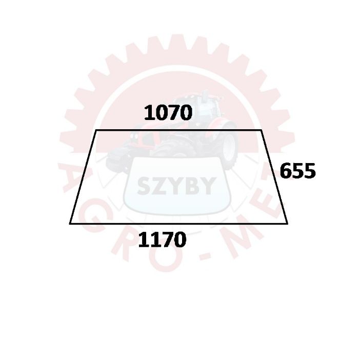 Szyba tylna ładowarka kołowa JCB 407 starsza ACX100