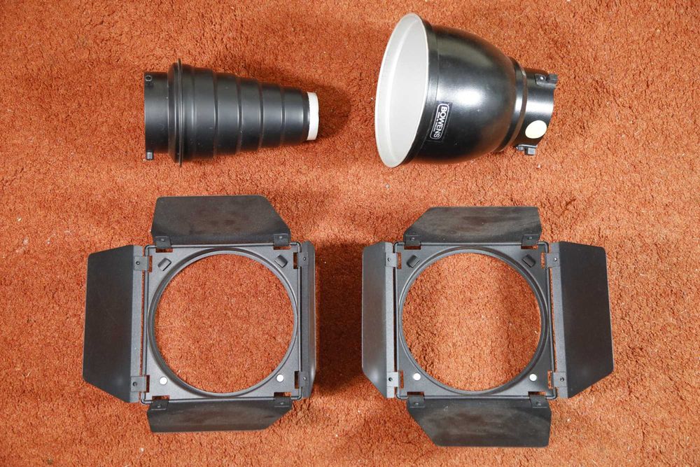Acessórios flash de estudio com encaixe bowens