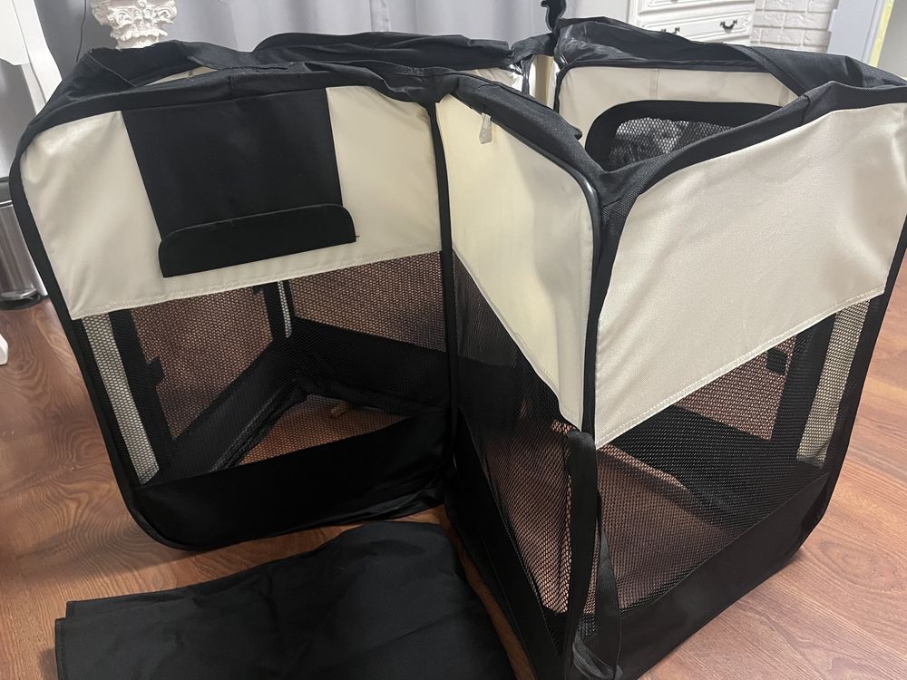 Kojec zagroda klatka materiałowa dla psa szczeniaków 100cm/60cm + etui