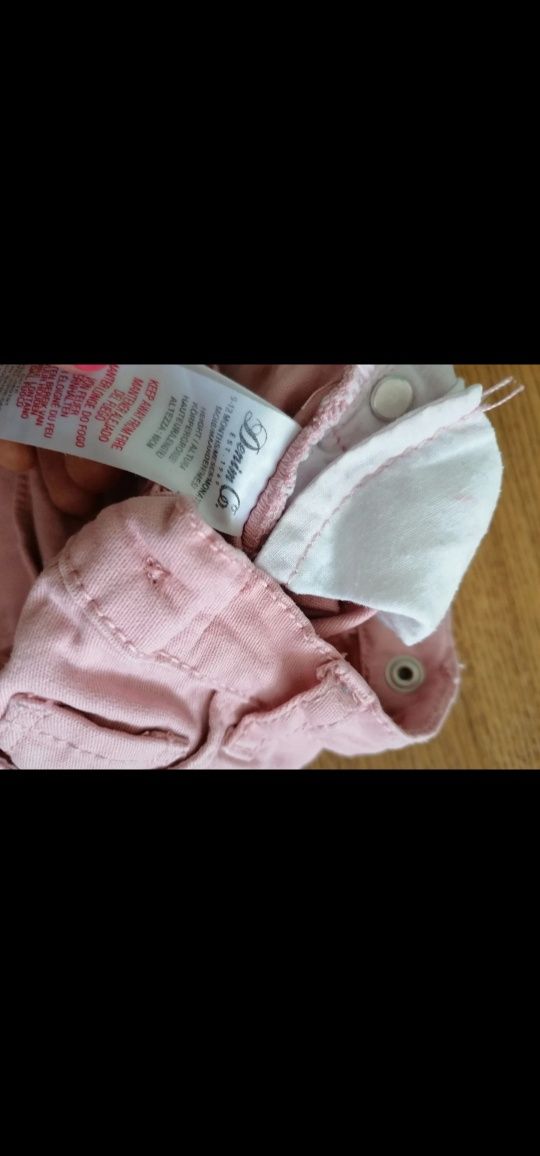 Spodenki jeansy różowe dla dziewczynki baby girl 9-12M rozmiar 80