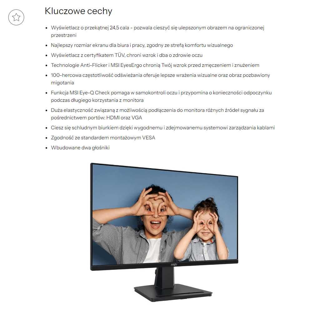 Monitor MSI PRO MP251