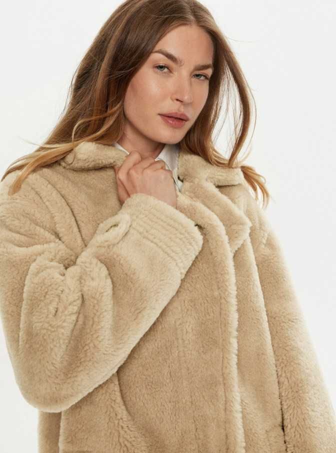 Елітна Куртка жіноча Guess Світла Шерпа Пальто Elisabetta шубка