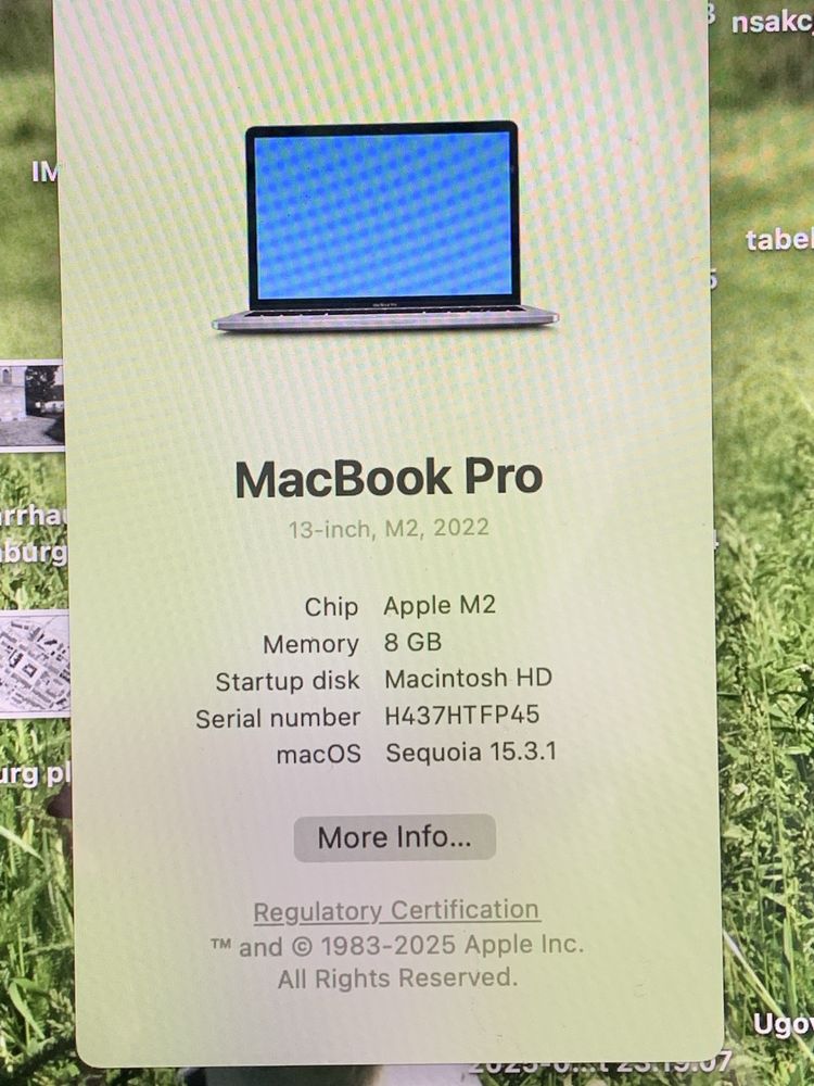 MacBook Pro M2 13,3" 8GB RAM 512GB (2022)