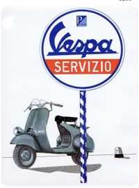 Poster Cartaz vespa anos 1950 original vintage Design Art Rod Model 125