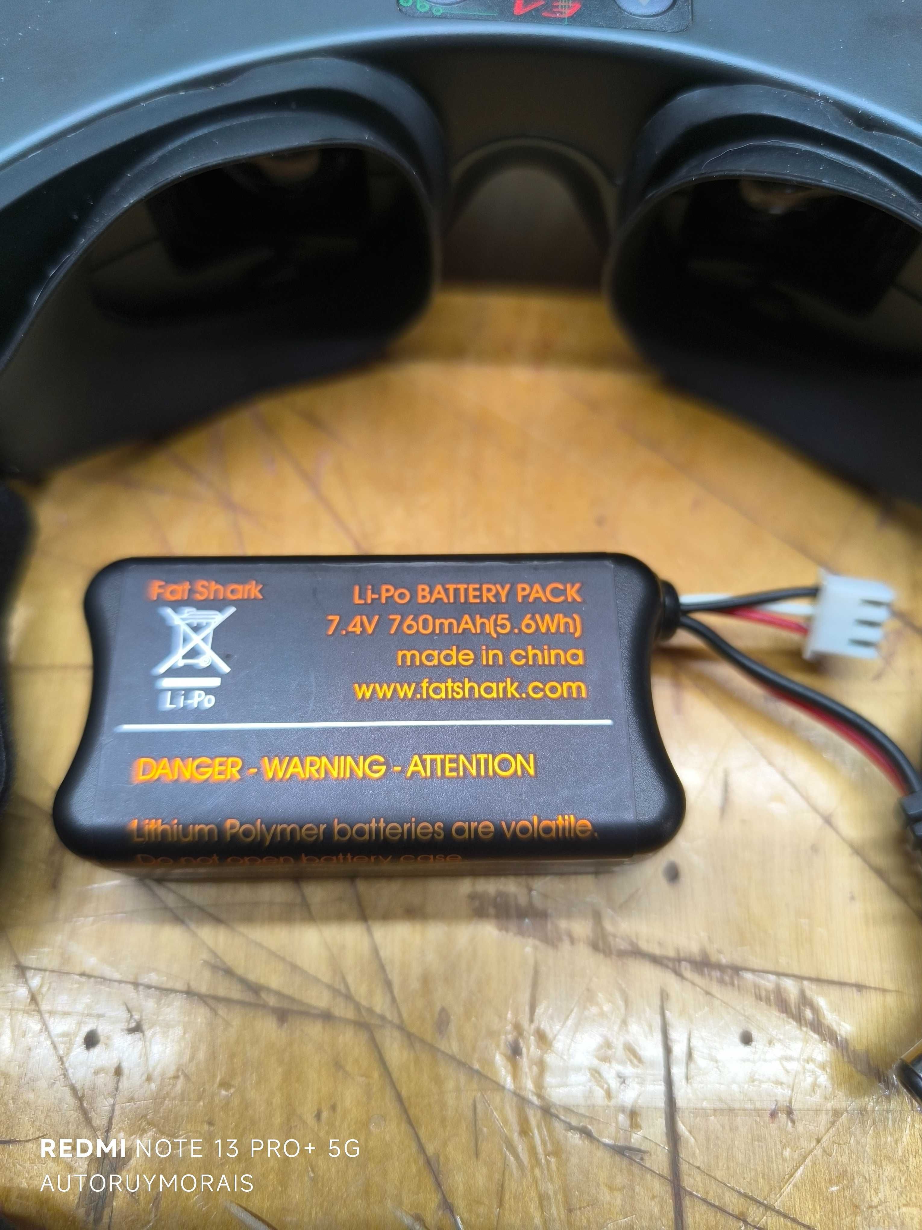 Kit Óculos FatShark Predator RC VisionV3 Teleporter FPV Drones