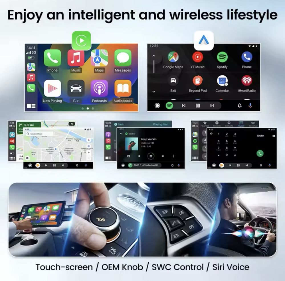 CARLINKIT 5.0 2air bezprzewodowy CarPlay AndroidAuto adapter model2025
