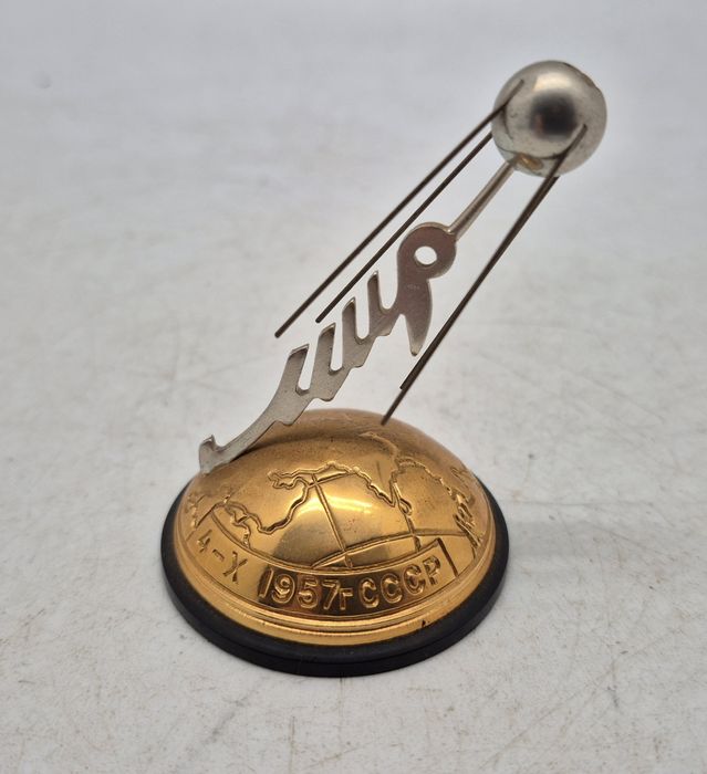 Stara Figurka Metalowa Sputnik 1957 r Satelita Rakieta CCCP Kosmos Prl