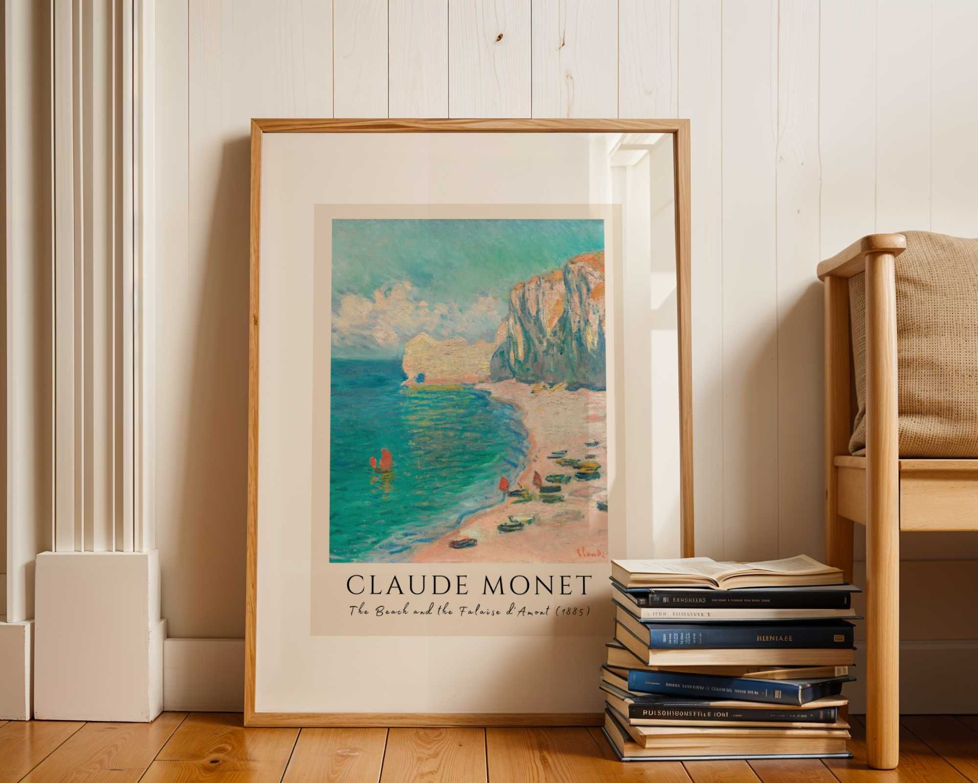Plakat Claude Monet ,,The Beach and the Falaise d'Amont"