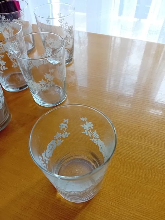 Komplet szklanek ozdobnych. Nowe. Vintage.