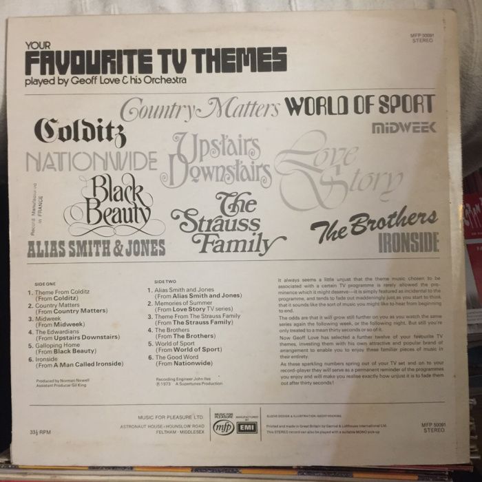 Vinil: Your Favourite tv Themes 1973