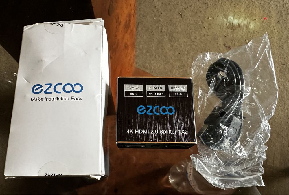 Ezcoo 4K60 HDMI Splitter 1X2, Dolby Vision HDR