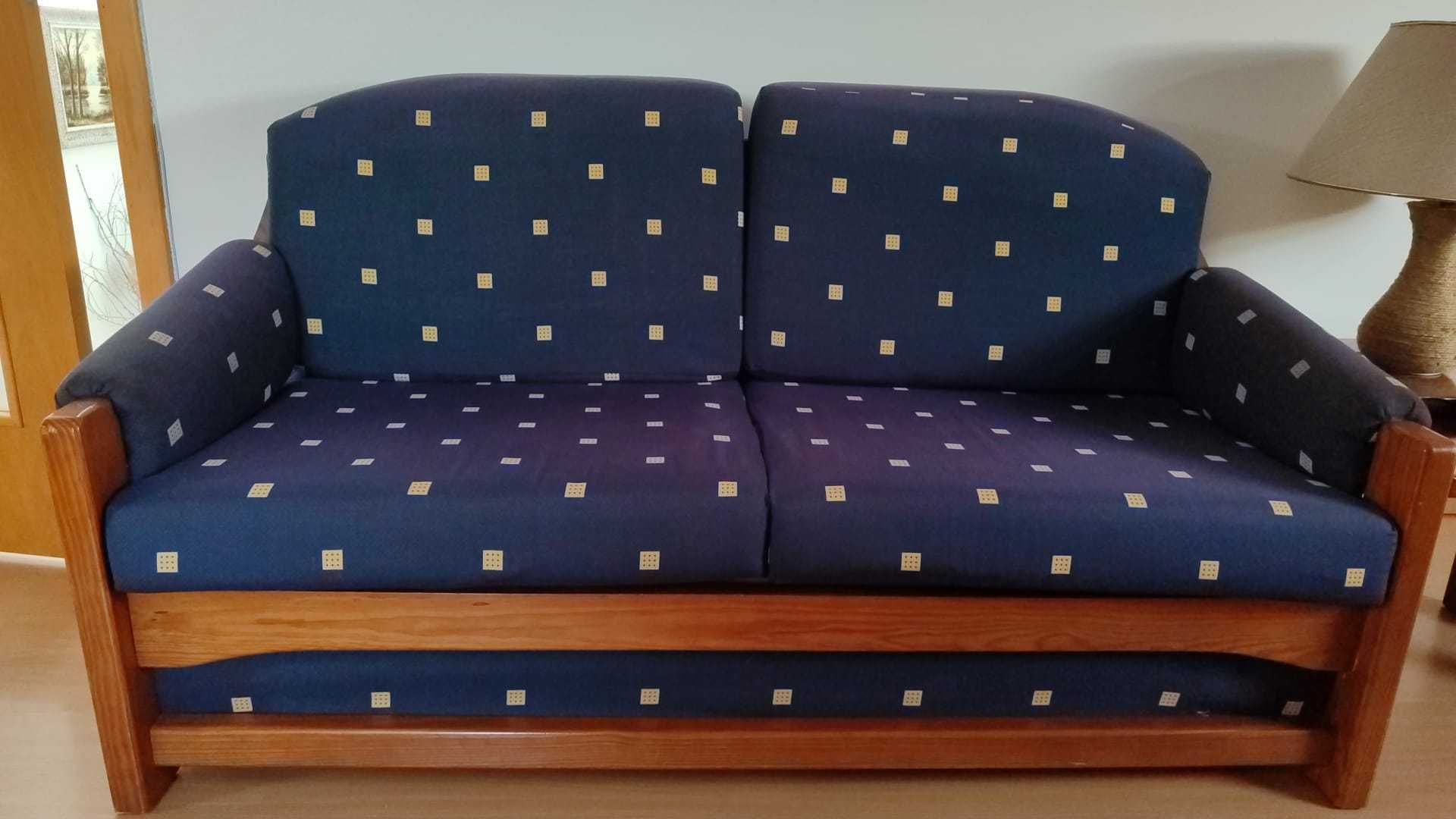 Sofá cama pinho maciço
