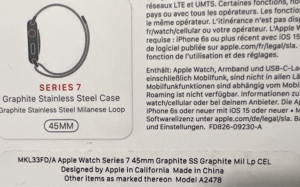 Apple Watch 7 series Stainless Steel 45 mm