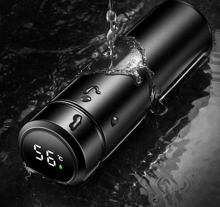 Termos smart bidon kubek termiczny LED 500ml Czarny