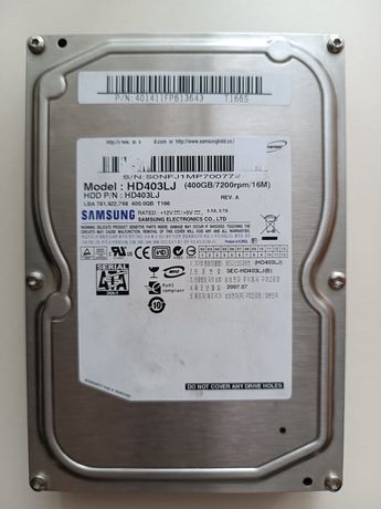 Жесткий диск Samsung HDD SATA 3.5" 400GB 7200об