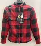Koszula motocyklowa damska John Doe Motoshirt damska czarno-czerwona