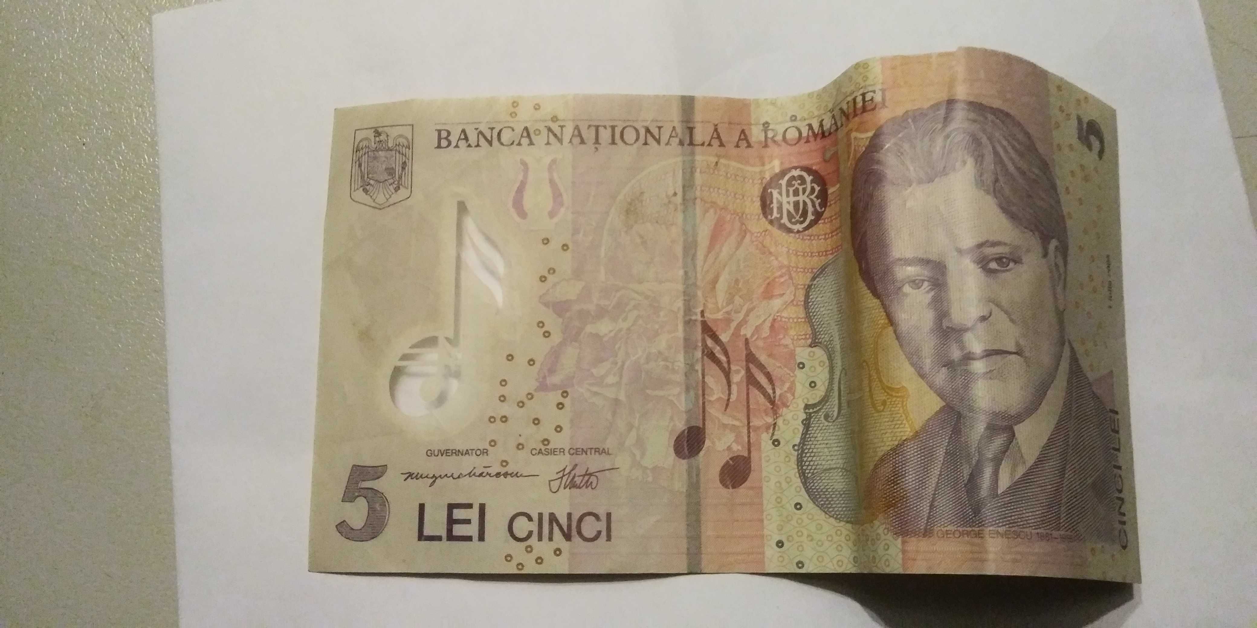 5 lei rumuńskich cinci lei 2005 banknot