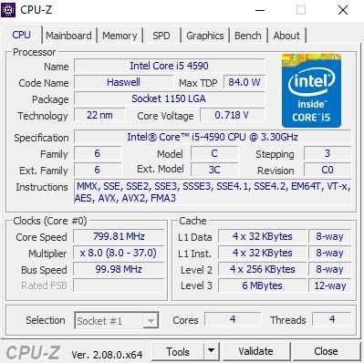 Procesor Intel Core i5-4590 4x 3,30GHz 4 x 3,3 GHz gen. 4 LGA 1150