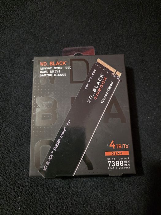 Dysk NVME WD BLACK SN850X 4TB, fabrycznie nowy, CZYTAĆ OPIS