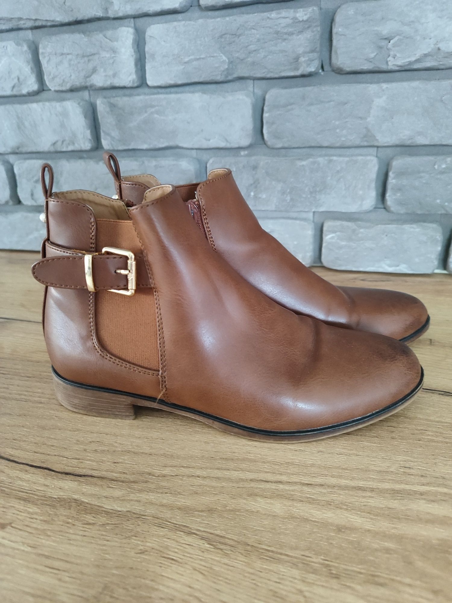 Śliczne brązowe botki Anna Field 37