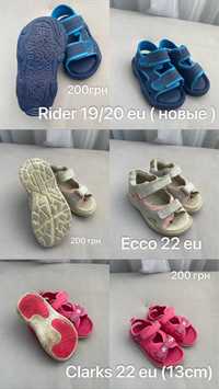 Босоножки детские ecco,clarks,rider