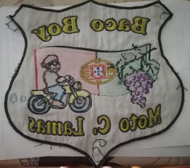 Patche emblema de grande dimensão do Moto Clube de Lamas Baco Boy