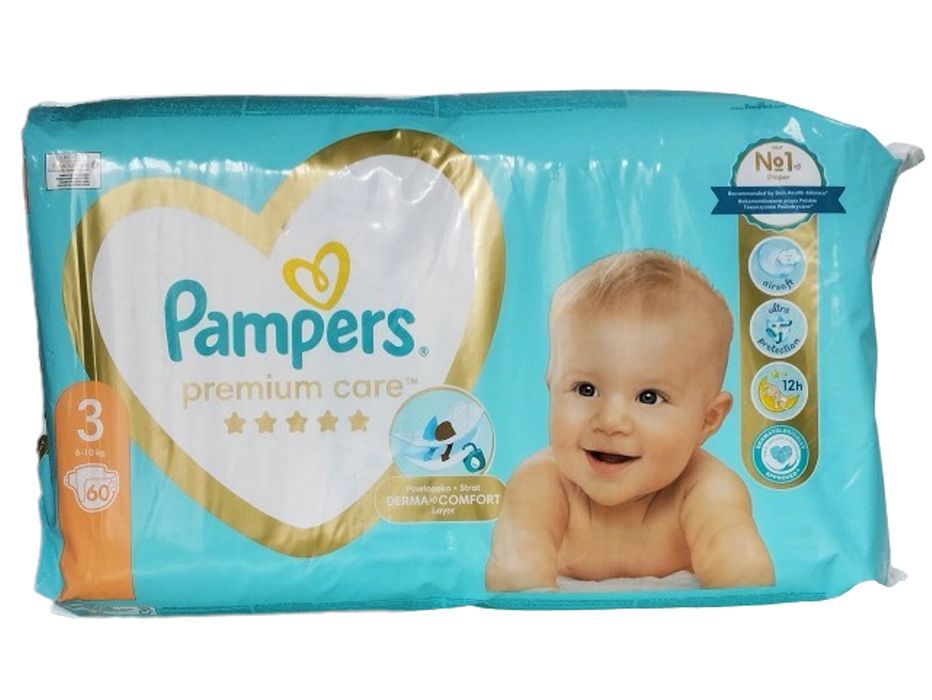 Pieluchy Pampers Premium care 3 (6-10kg) - 60szt