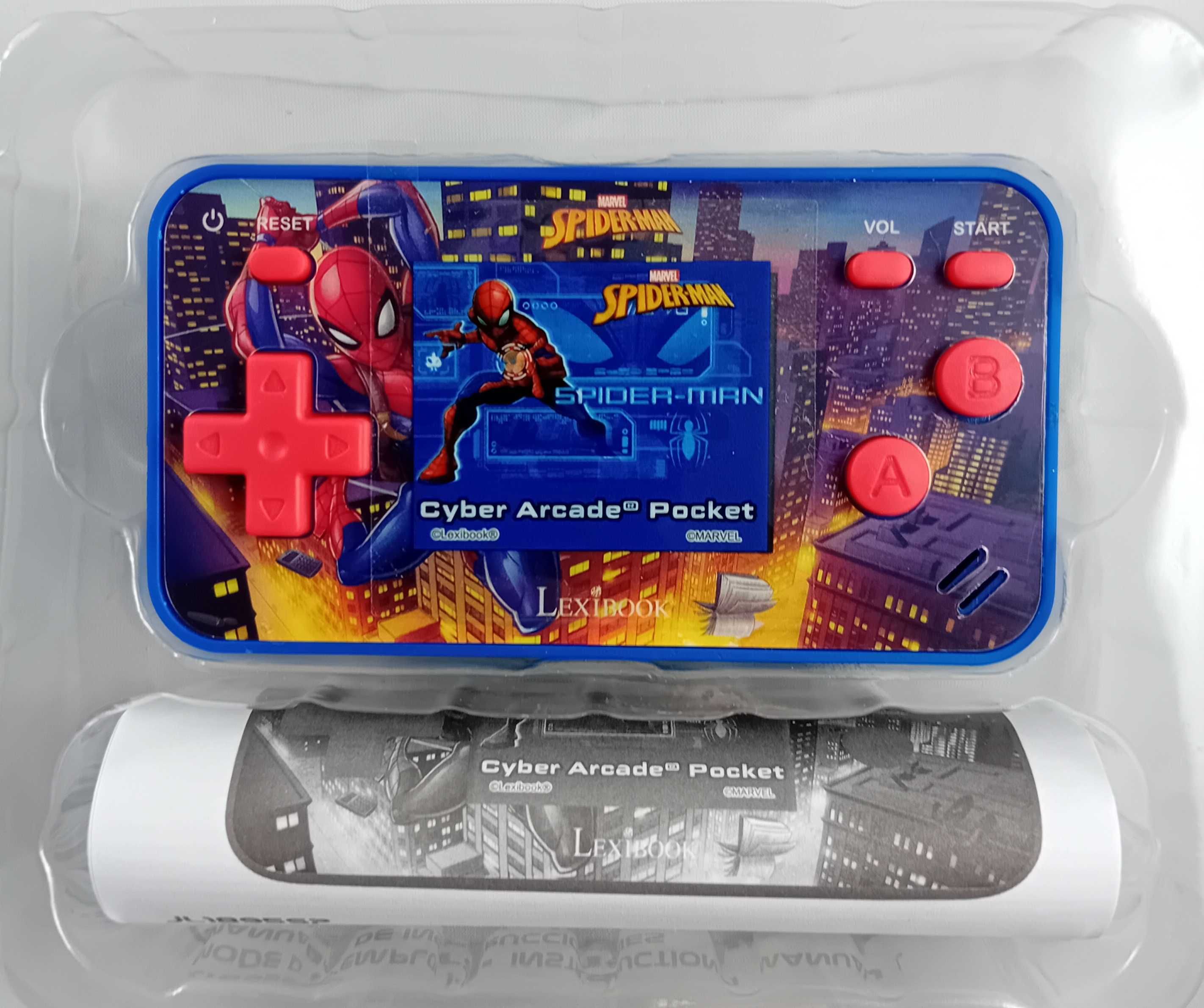 LEXIBOOK Przenośna konsola SPIDER-MAN arcade pocket 150 gier LCD