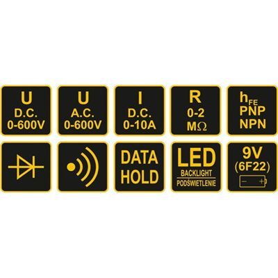 Miernik Tester Cyfrowy Wielofunkcyjny Vorel 81773