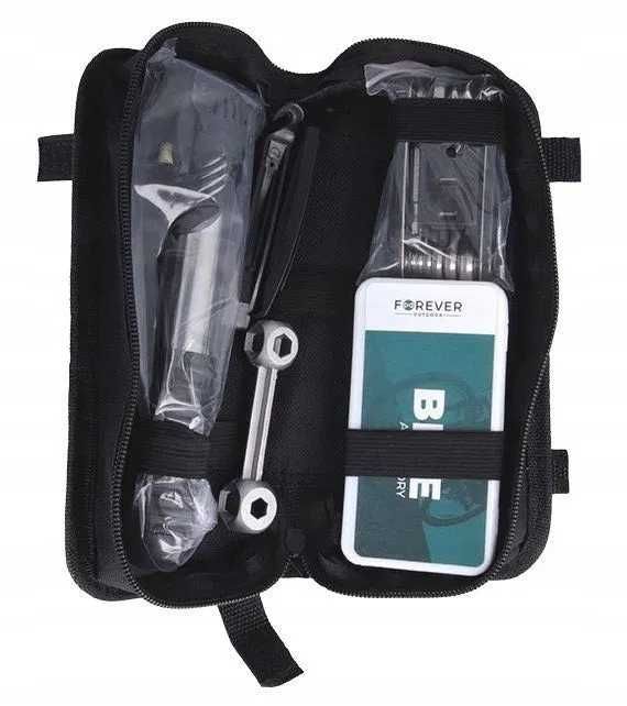 ZESTAW NAPRAWCZY DO ROWERU AŻ 22w1 Wielofunkcyjny Łatki Pompka Imbus