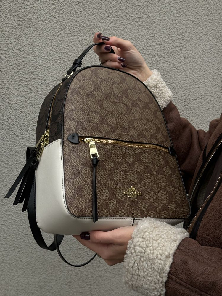 Рюкзак Coach коричневий, бежевий