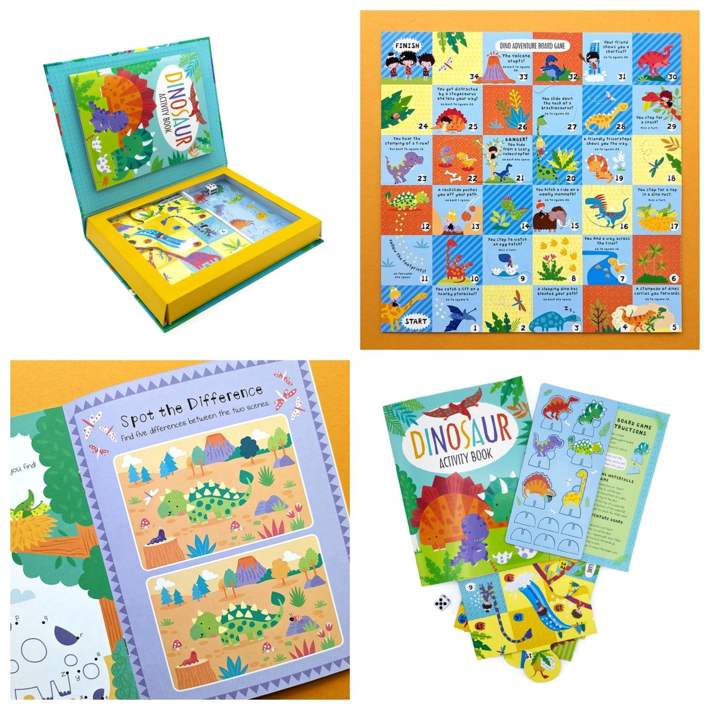 Dinosaur Board Game Set gry planszowe zagadki o dinozaurach angielski