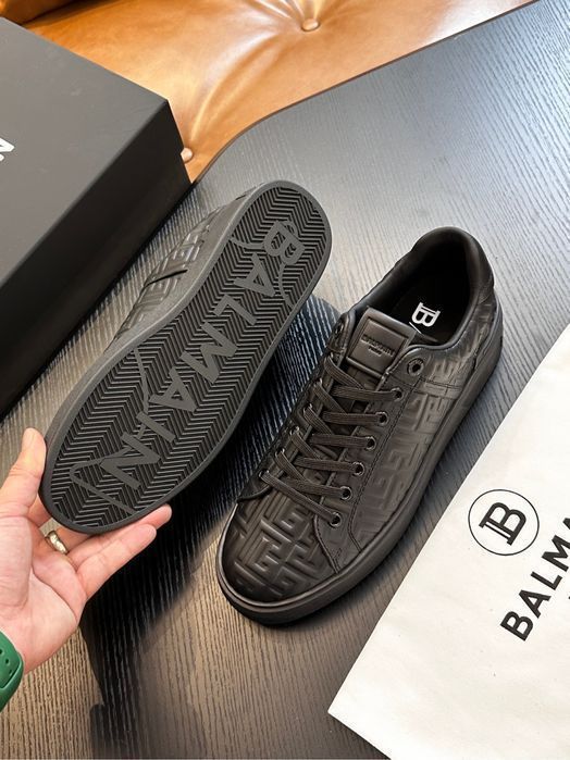 Balmain кожаные кроссовки мужские кеды кожа натуральная