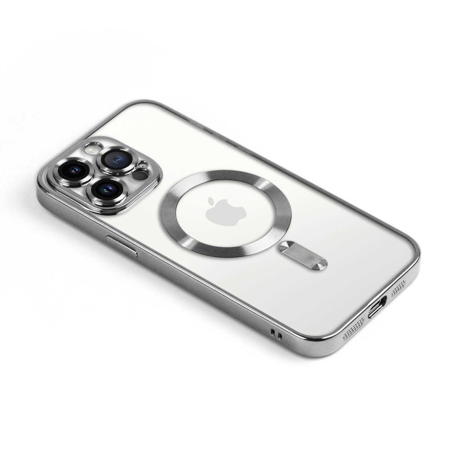 Case Etui Iphone 13/14/15 Plus Pro Max Magsafe Magnetyczne Srebrny