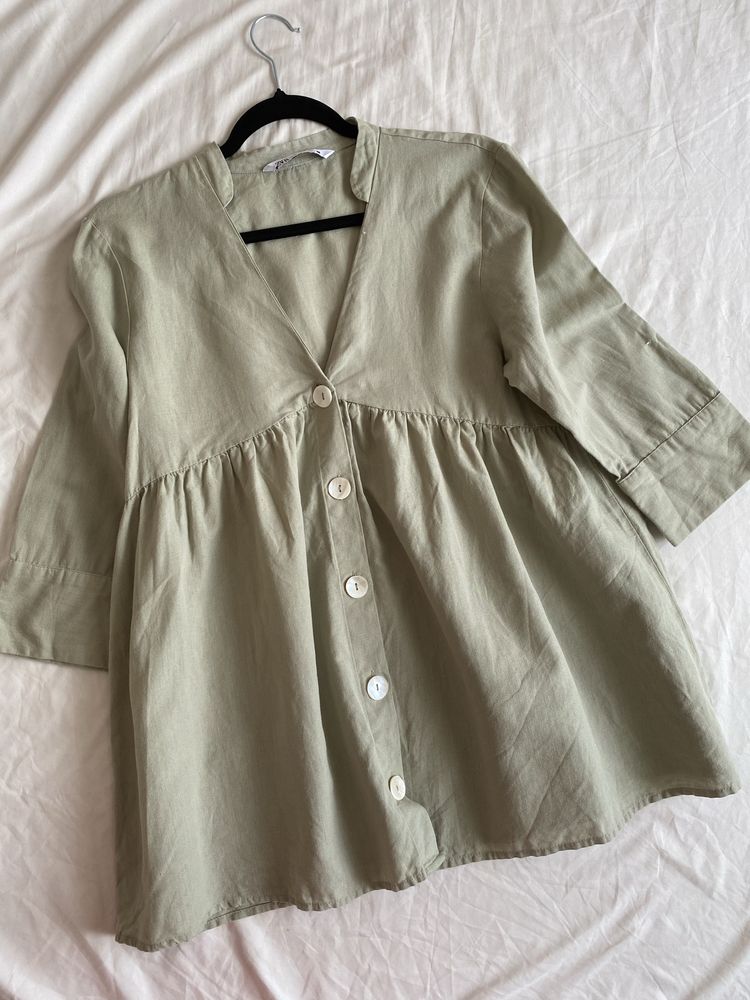 Лляна блуза ZARA, ідеальна