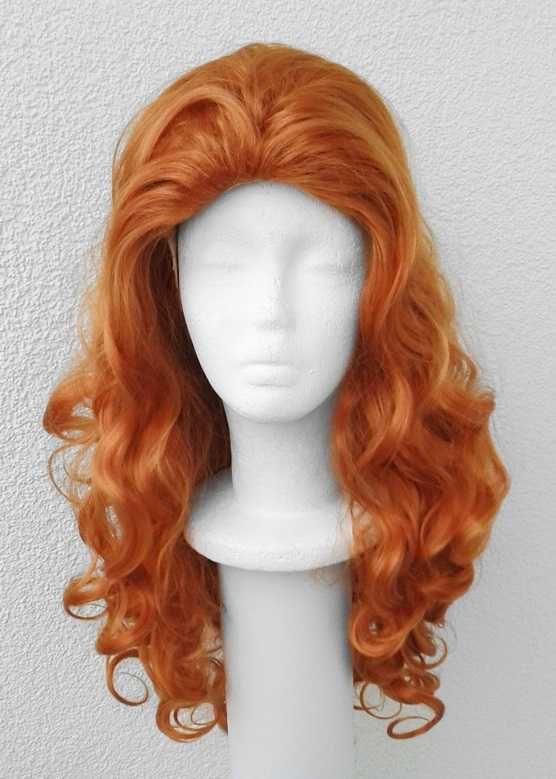 Merida Brave Waleczna lokowana ruda pomarańczowa peruka cosplay wig