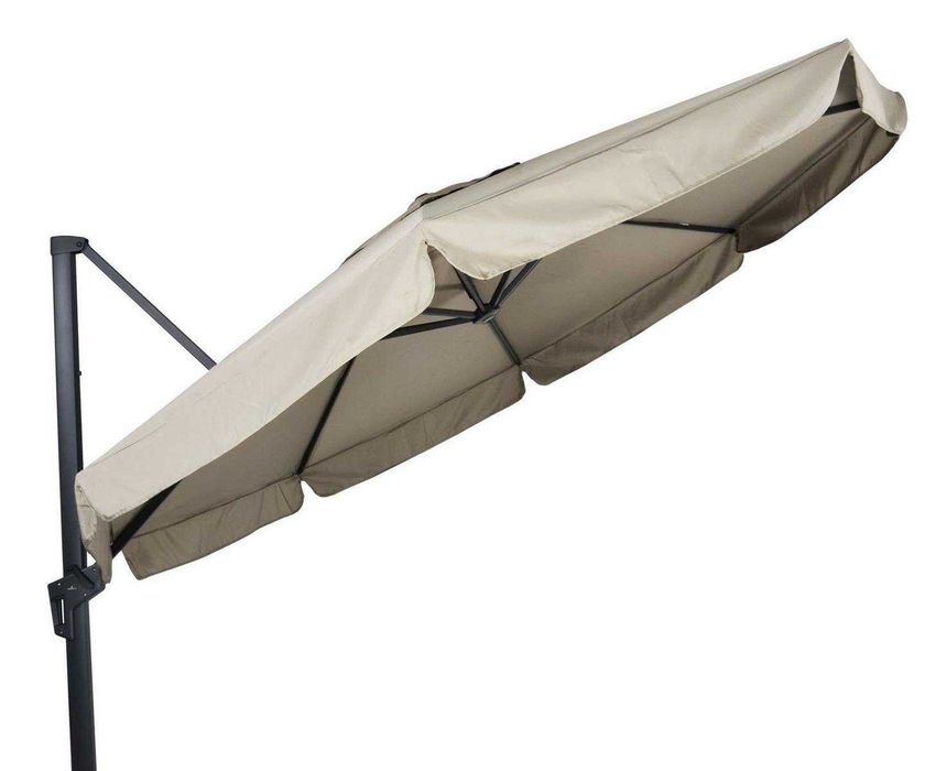 Parasol ogrodowy Lesli Living Virgo z podstawą ecru Ø 3,5 m