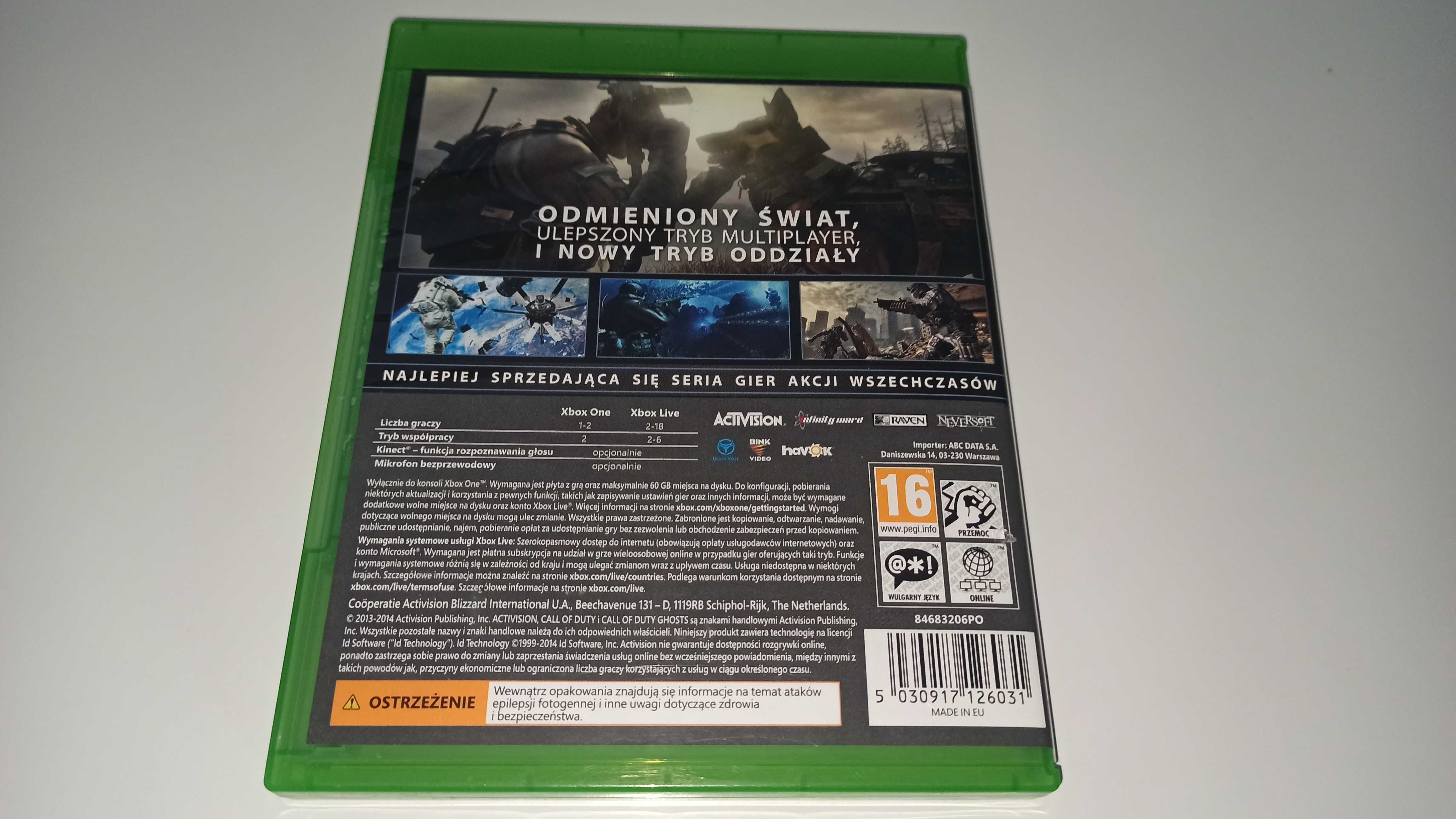 xbox one CALL OF DUTY GHOSTS PL po polsku unikat