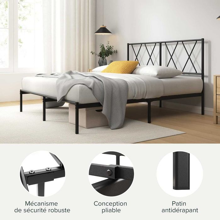 Łóżko pojedyncze metalowe 190X90 STELAŻ rama jednoosobowe dla dziecka