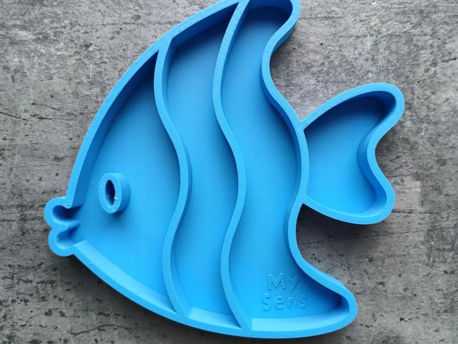 Brinquedo Sensorial de Peixe 2 em 1 para Areia ou Grãos