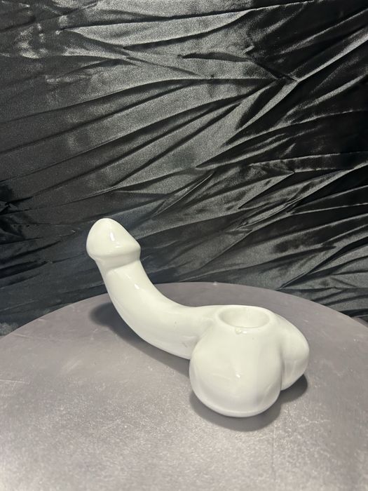 Ceramiczny świecznik o humorystycznej formie – sygnowany – 22,5 cm