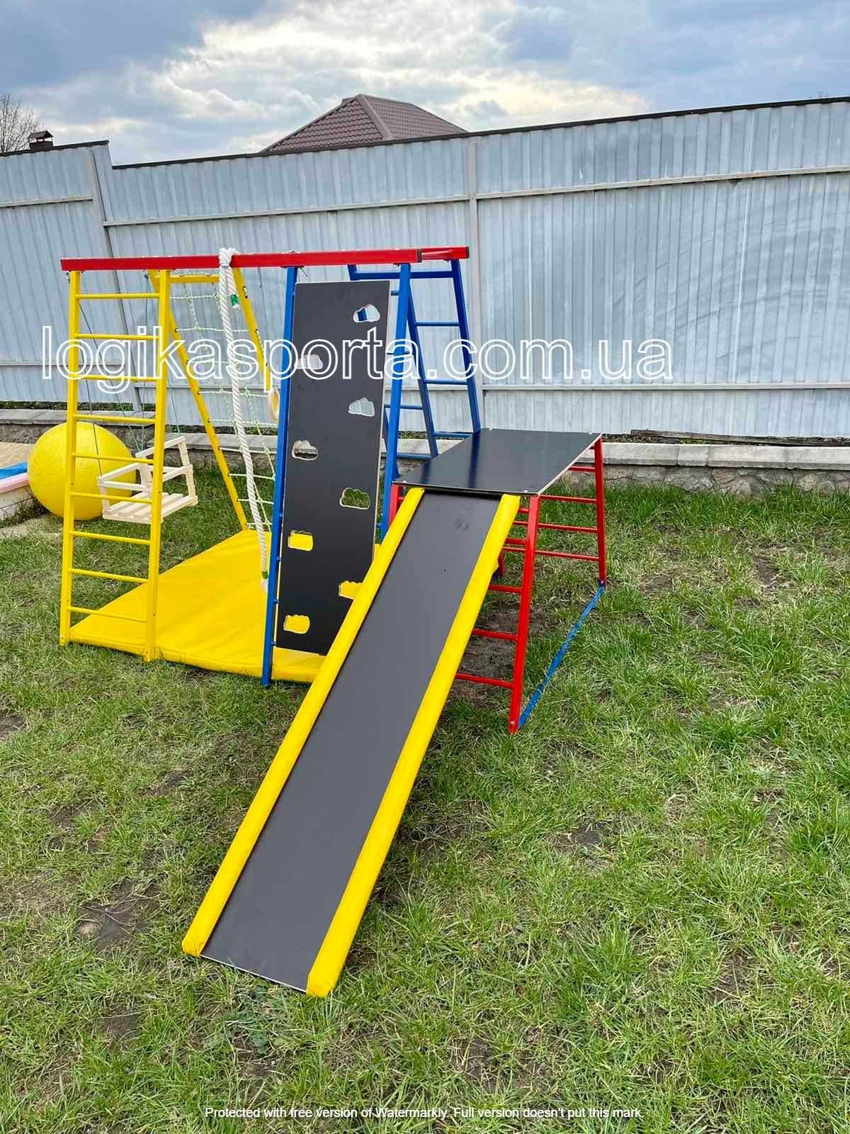 Детский спортивный комплекс 1,5-2 м, горка, качели, игровая площадка