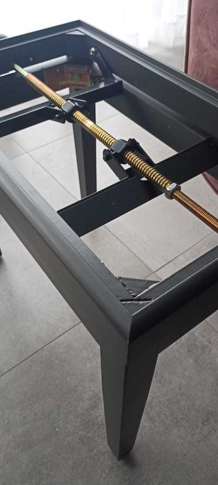 Ława stołek pianino fortepian ciemny orzech grafit mat OPIS