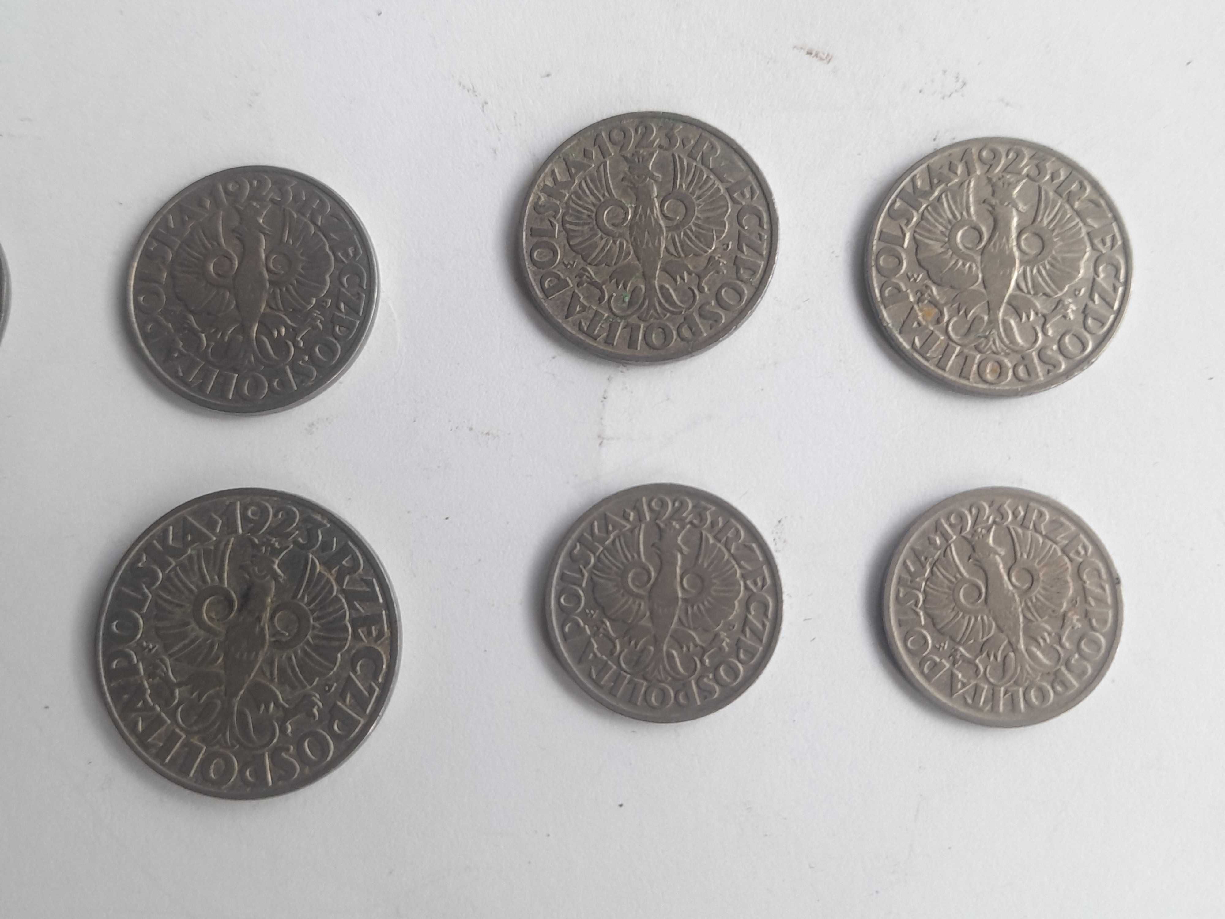 Stare przedwojenne polskie monety 50, 20, i 10 gr (10 sztuk)