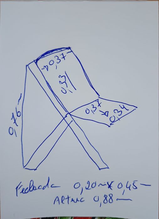 Carrinho de apoio e cadeira dobravel em acrílico