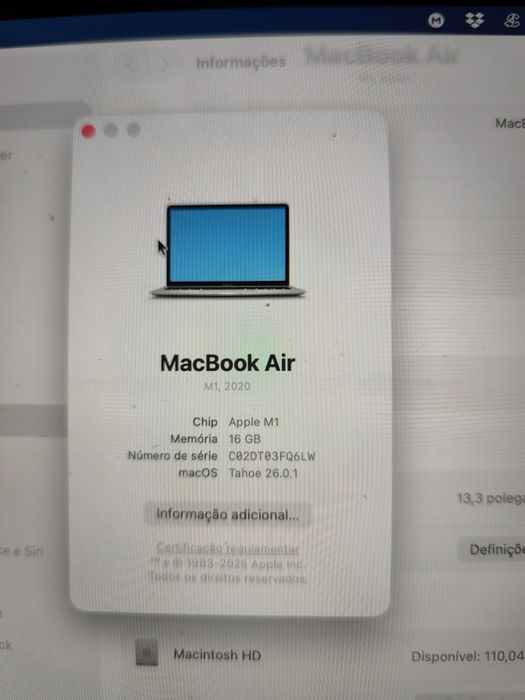 MacBook air M1 2020