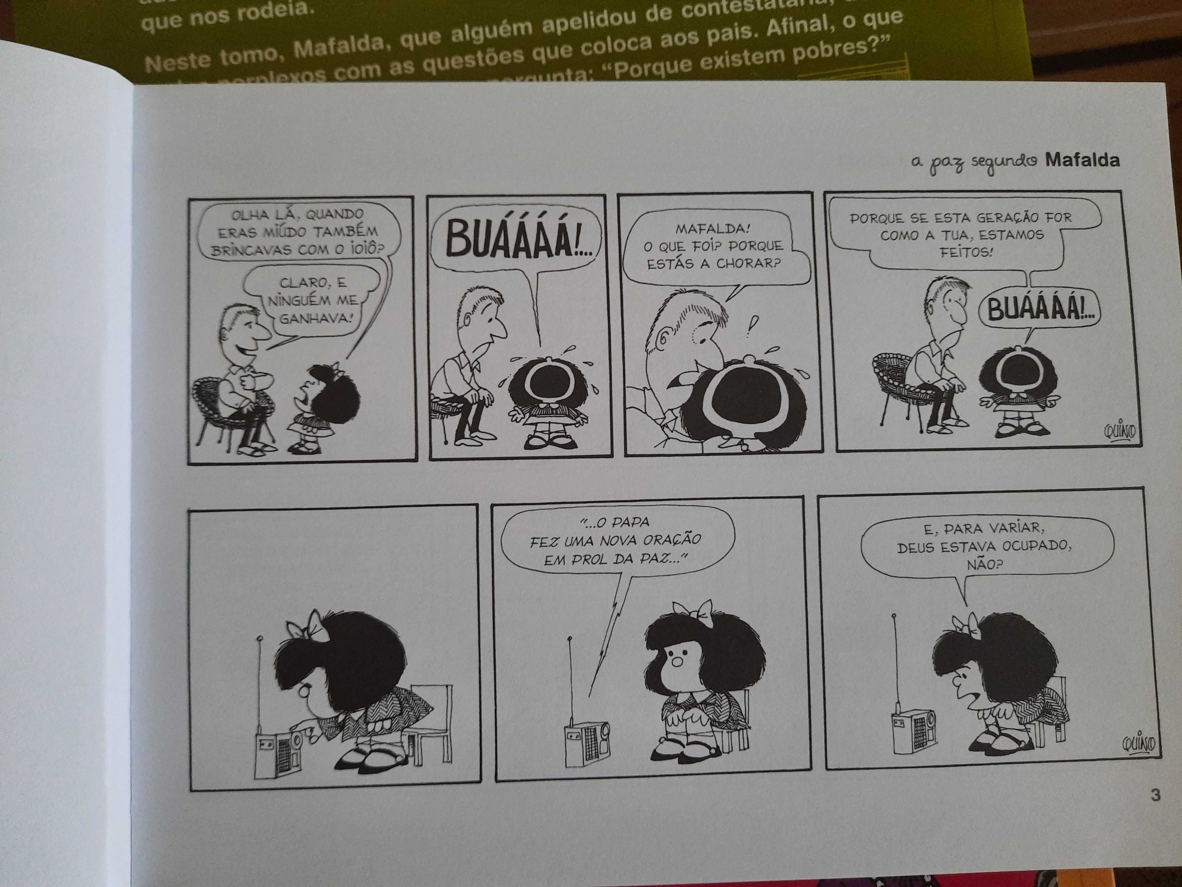 Coleção de 4 livros da "Mafalda" banda desenhada (Quino) como novos