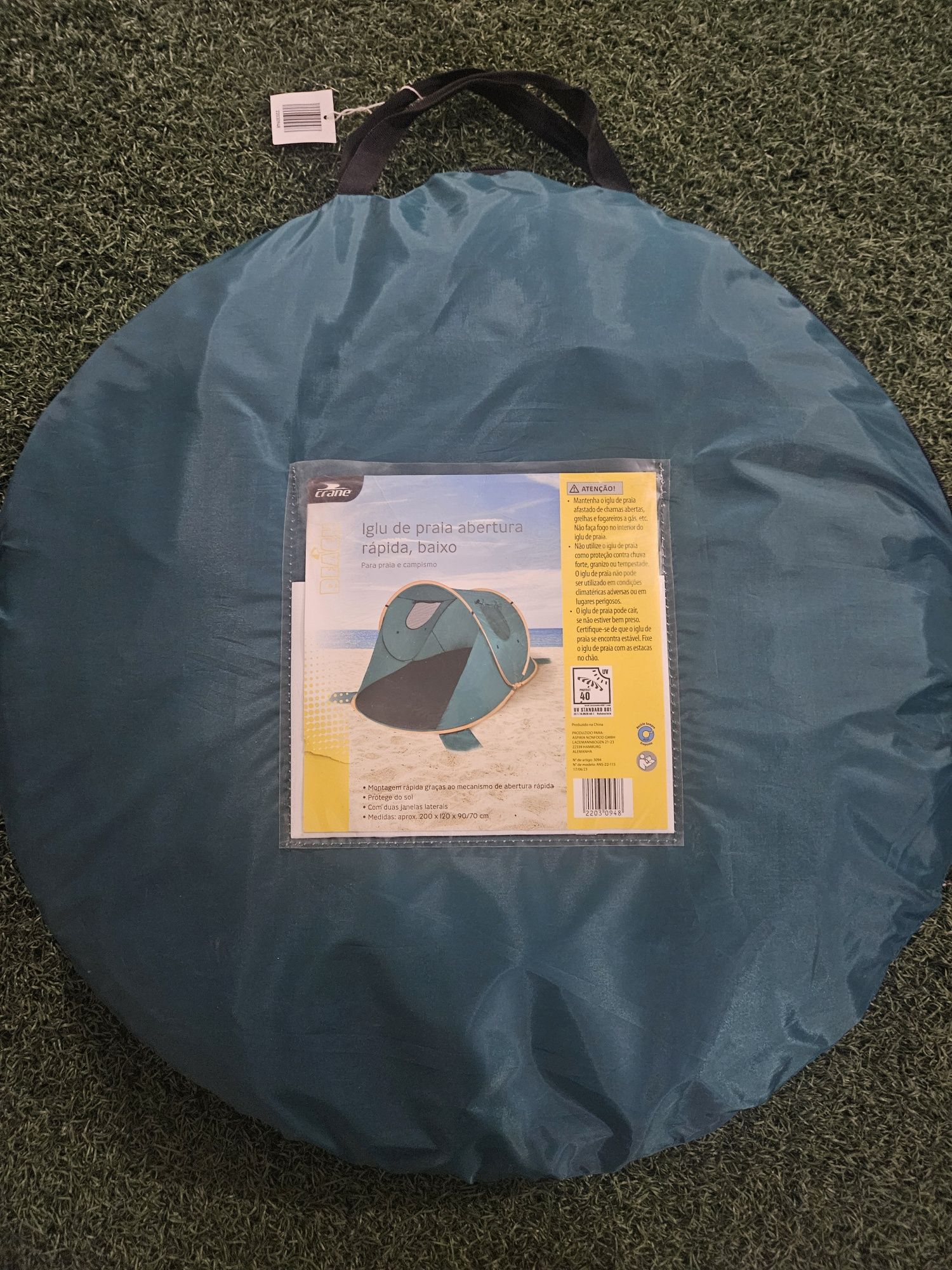 Tenda ultraleve para praia com bolsa