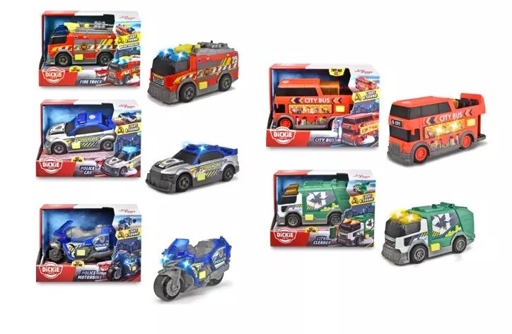 Mały pojazd z funkcją światła i dźwięku. Dickie Toys