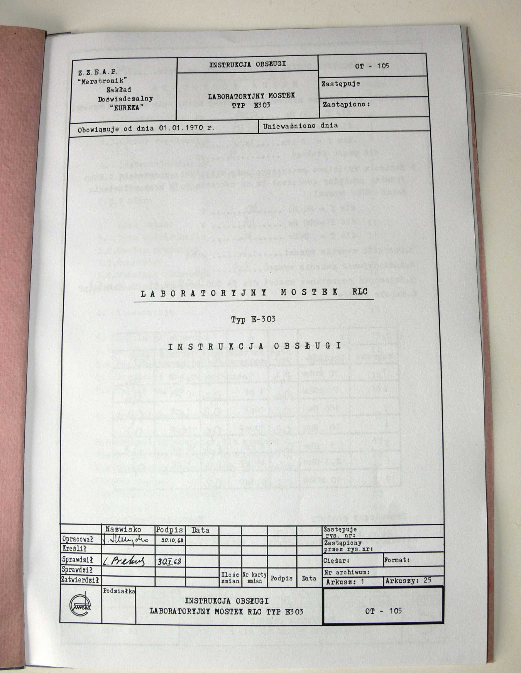 Instrukcja mostek E-303 meratronik